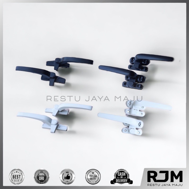 [1 pack]  MULLER Grendel Rambuncis  Hitam Putih Kanan Kiri Kunci 1009 1002B Jendela Panolet RJ