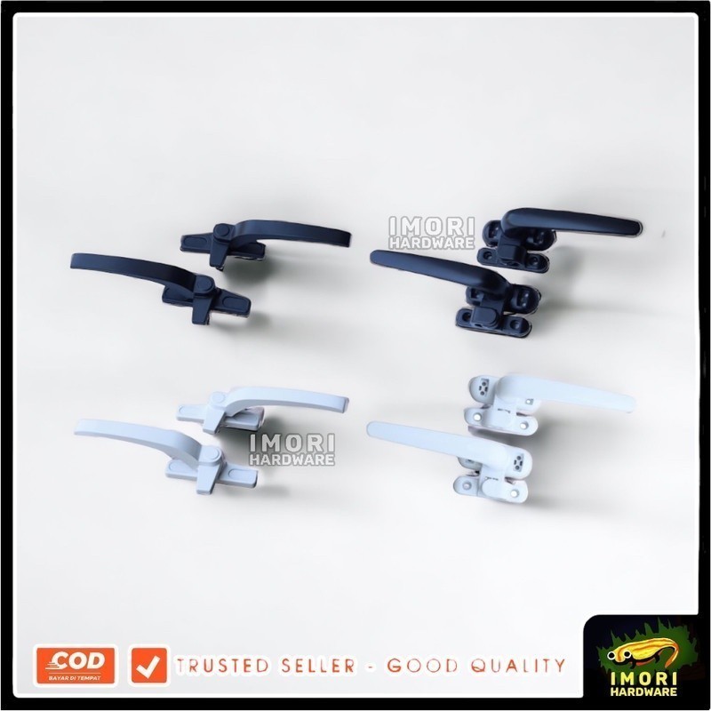 MULLER Grendel Rambuncis Hitam Putih Kanan Kiri Kunci 1009 1002B Jendela Gerendel Panolet im