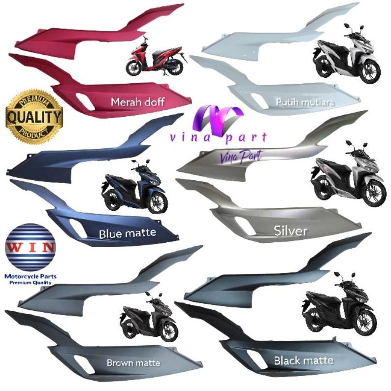 Cod Sepasang Cover Under Side Dek Samping Bawah Vario 125 150 New 2018 - 2022 K59J K60 Putih Silver 