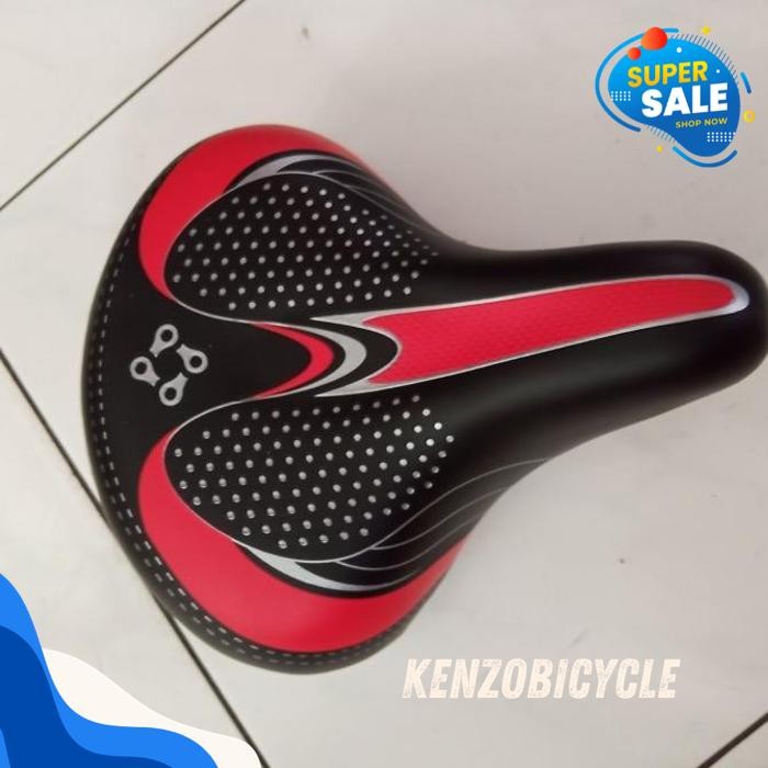 SADEL SEPEDA MTB EMPUK LEBAR JOK SEPEDA LIPAT DENGNA PER DAN REFLEKTOR BEST QUALITY