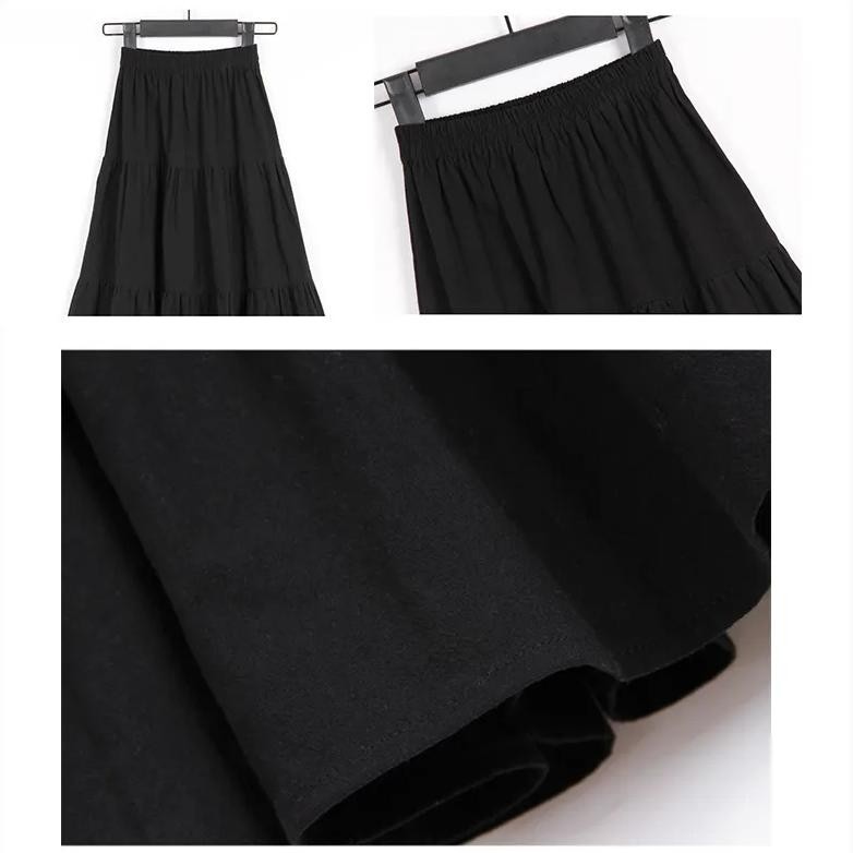 Rok Syakilla - Rok Panjang Anak Perempuan Model Korea Remaja Long Skirt Maxi Bawahan Rok 3 Tingkat A