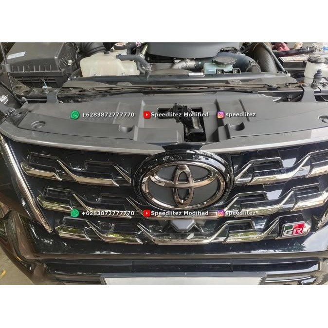 LOGO TOYOTA FORTUNER DEPAN BLACK CHROME - LOGO VRZ DEPAN BLACK CHROME HIGH QUALITY