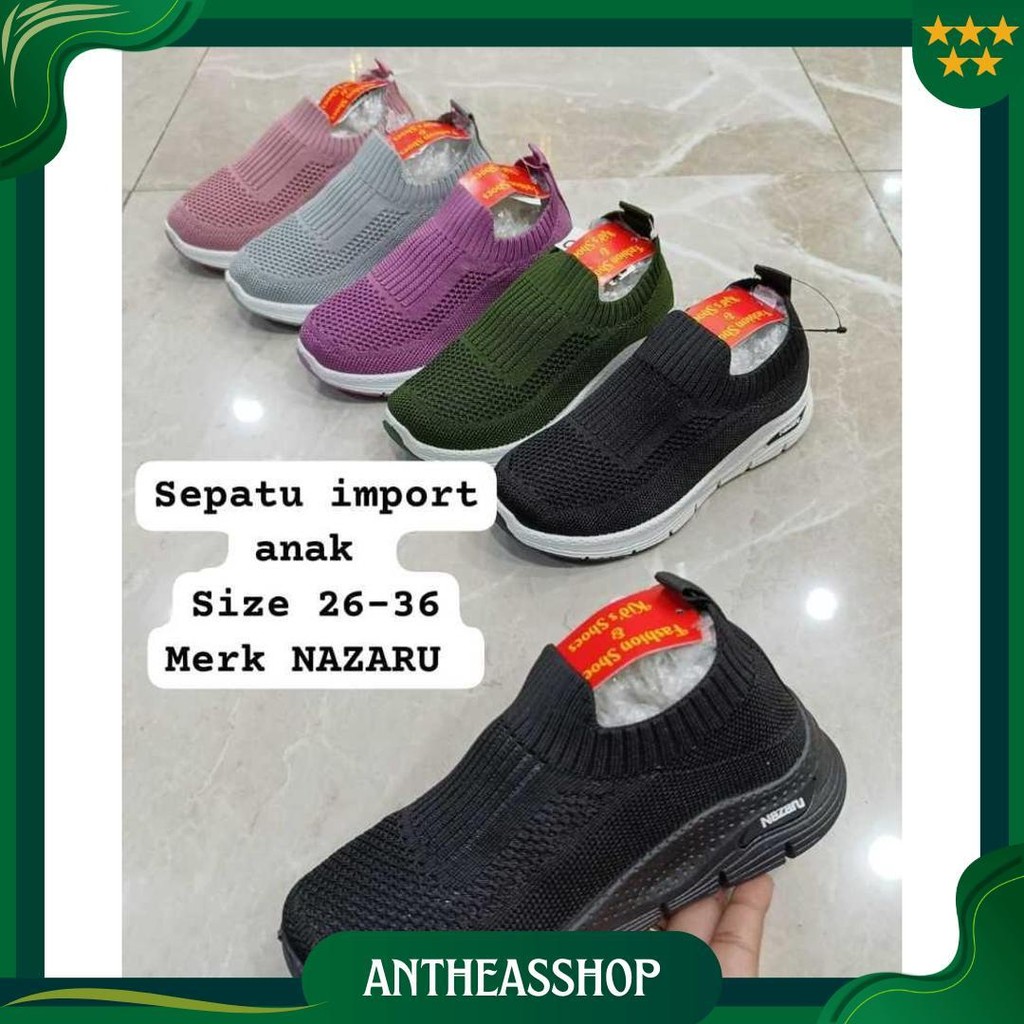 26-36 Sepatu Slip On Anak Sepatu Slop Anak Sepatu Rajut Anak Import Gratis Ongkir
