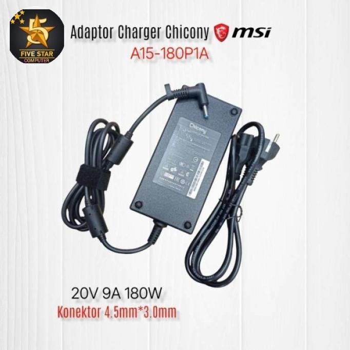 Adaptor Charger Laptop Msi Gs66 Stealth 10Sgs-031Us Msi Crosshair 15 B12U B12Uez A17-180P4B A18-150P