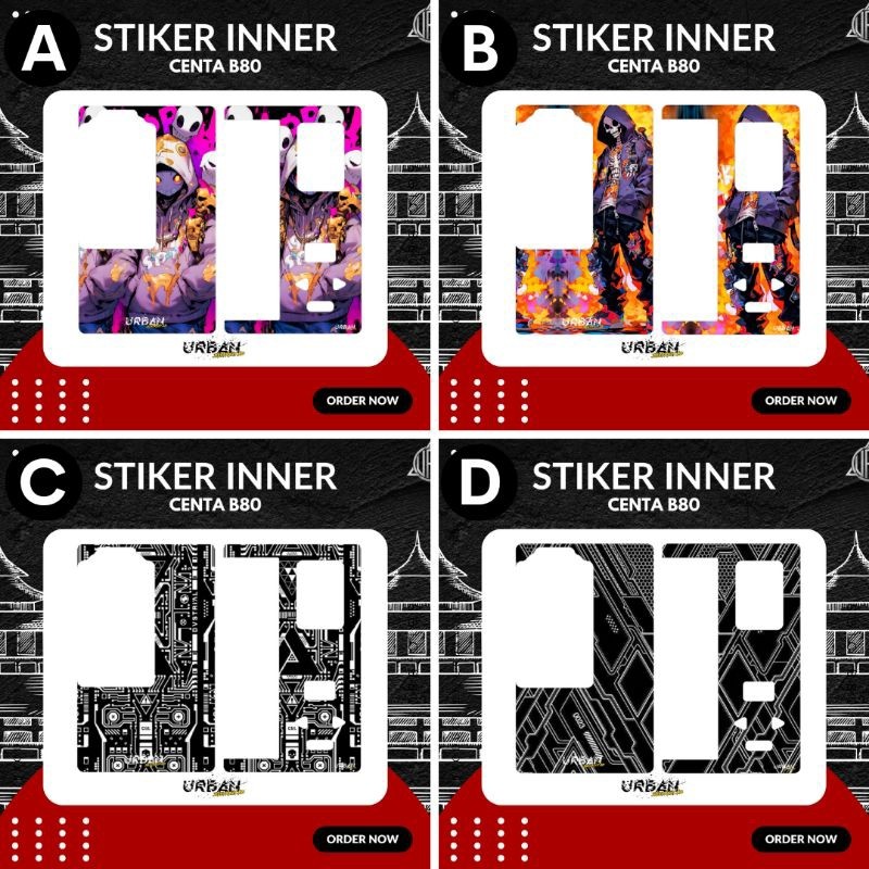 

*PromoTerjangkau* Urban Stiker C B80 Dekorasi Detail S Dalam By District G12 Garskin Wrap Stiker Premium / X Casing Case COD
