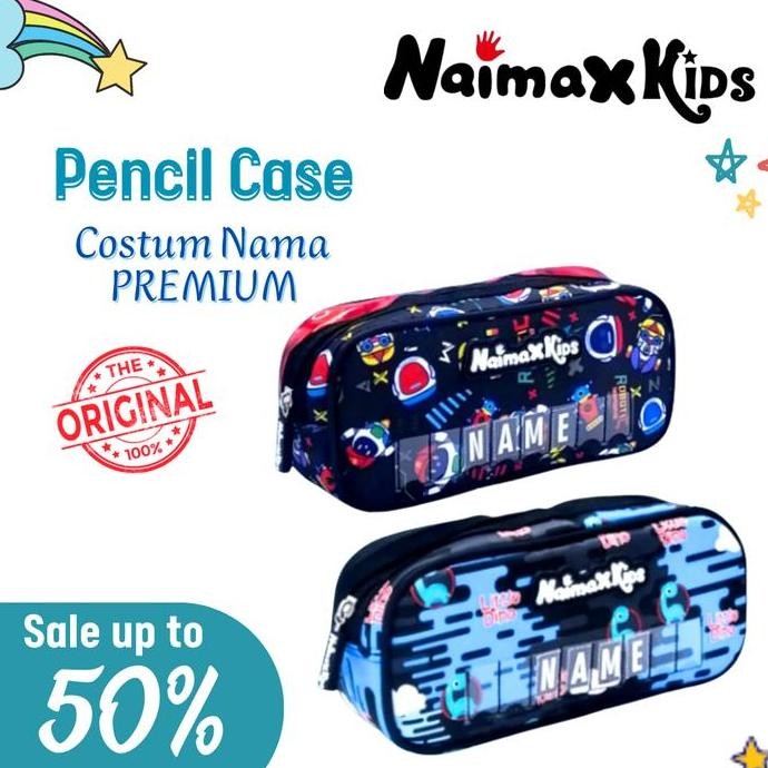 

Promo!! Pencil Case Custom Nama Naimax Kids Pencil Case Medium Anak Laki-Laki Alat Pensil Tulis Stationery