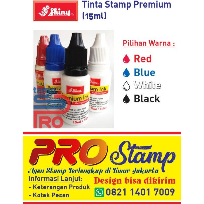 

Promo!! Tinta Premium / Permanent / Tahan Air / Anti Luntur Shiny 15Ml