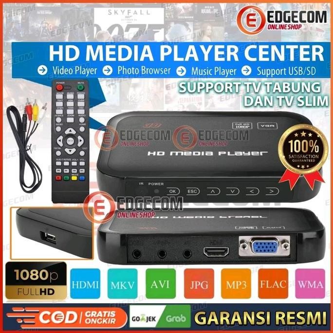 HDMI Media Player Full HD 1080P Pemutar Video, MP3, Photo HDMI RCA TV tabung / LCD flash disk Hdd
