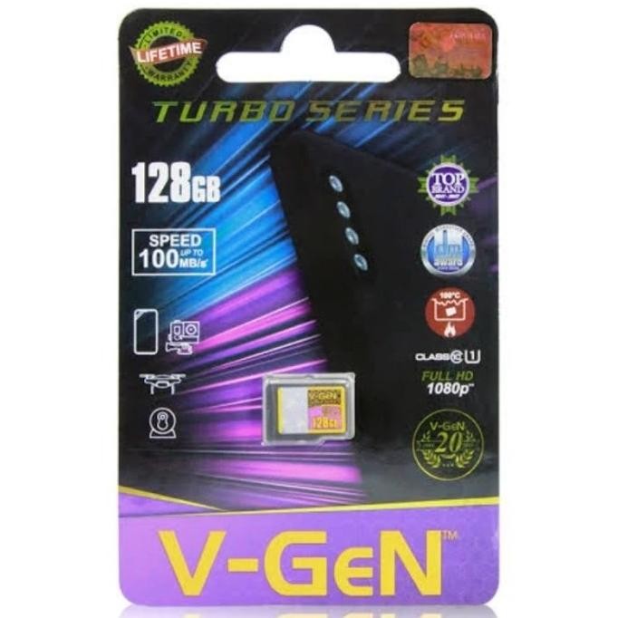 BEBAS ONGKIR - Micro SD 128GB 256GB 512GB Class 10 Turbo Series V-Gen Memory Original Vgen MicroSD C