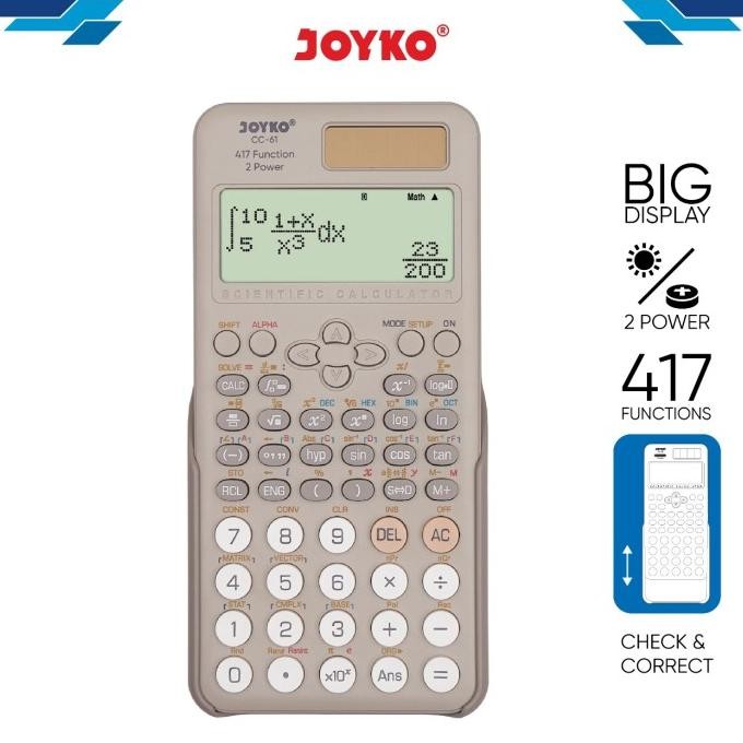 

TERMURAH - JOYKO CC 61 Scientific Calculator sama FX-991ES Kalkulator Ilmiah ORI