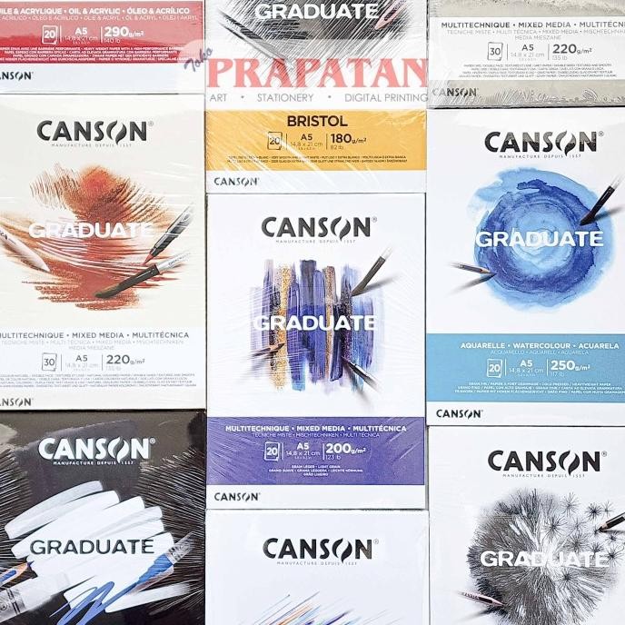 

GRADUATE Canson Drawing Pad A5 | Mix Media | Watercolor | Sketch
