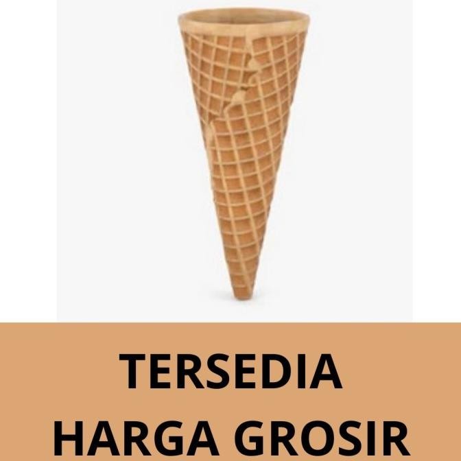 

(1 DUS) WAFFLE CONE ICE CREAM ISI 250 PCS KON CORONG ES KRIM FLAT TOP ORIGINAL DAN TERPERCAYA