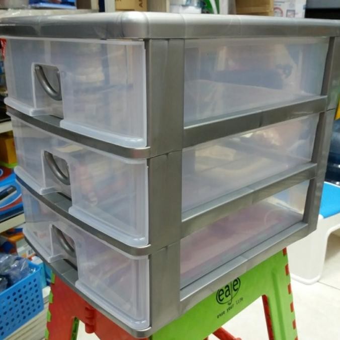 Laci Container Susun 3 Shinpo 355 Kertas A4 F4 Mirip Pressa Lion star