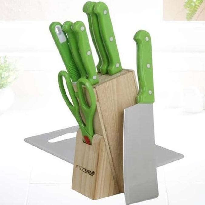 Sale Pisau Set Vicenza Warna 10 Pcs Perlengkapan Pisau - Hijau