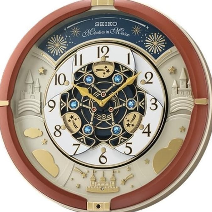 Jam Dinding Seiko Japan Melodies/Bunyi QXM378B QXM378 Original