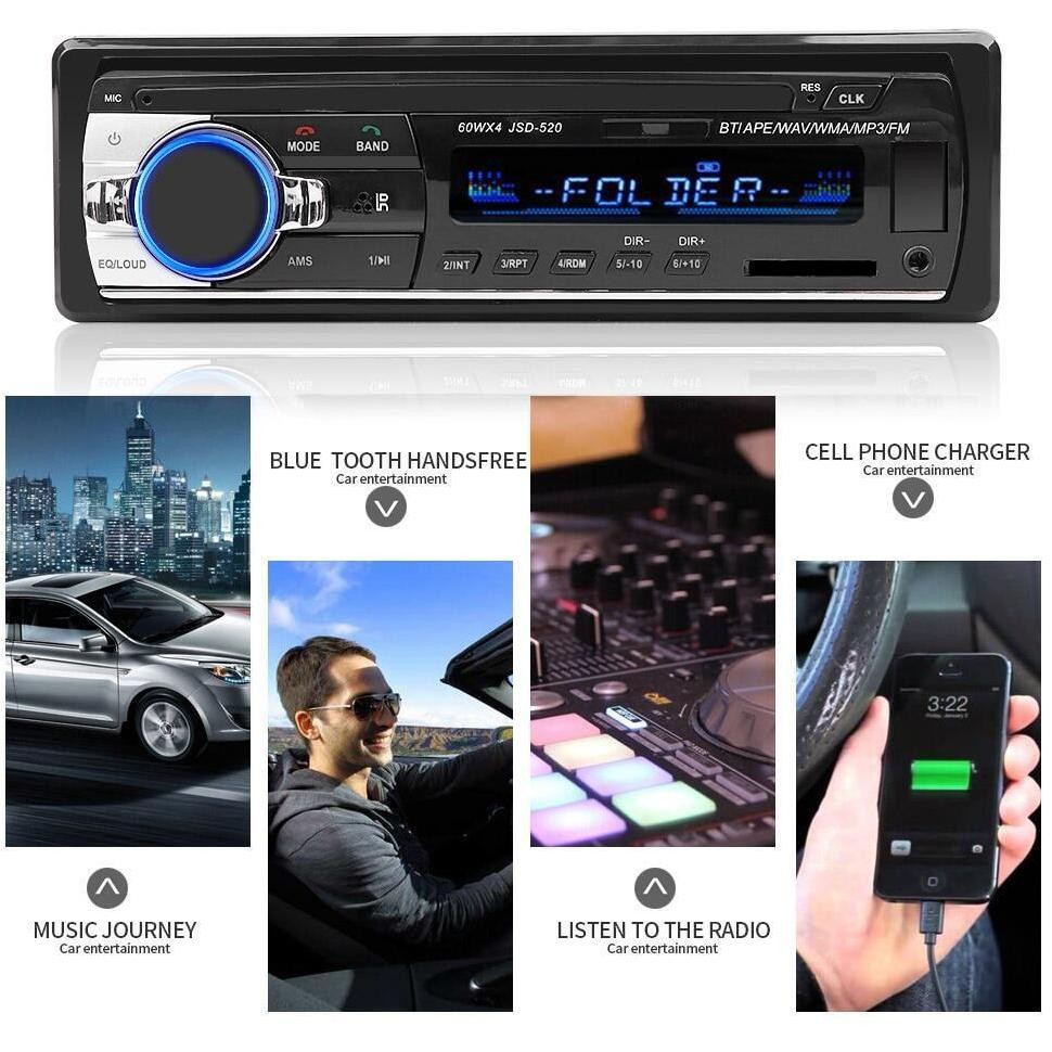 (Stok Siap) Ori Singe Din Head Unit Tape Audio Radio Mobil Multifungsi Bluetooth Usb Mp3 Fm Radio Js