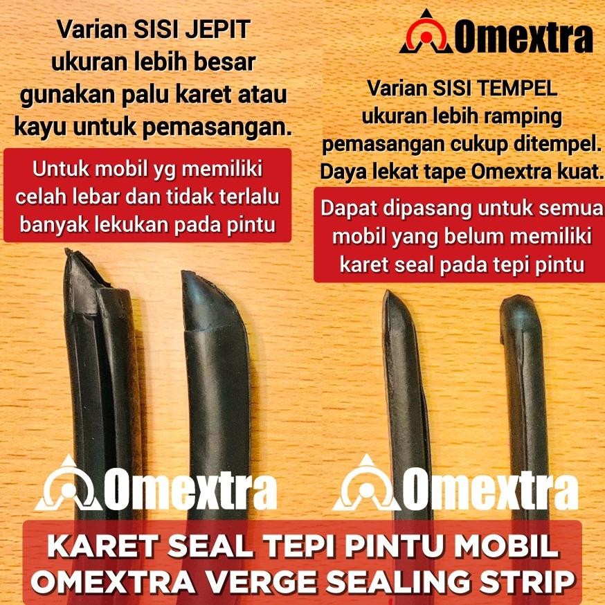Omextra Karet Celah Pintu Mobil Karet Pilar Seal Strip Peredam Suara