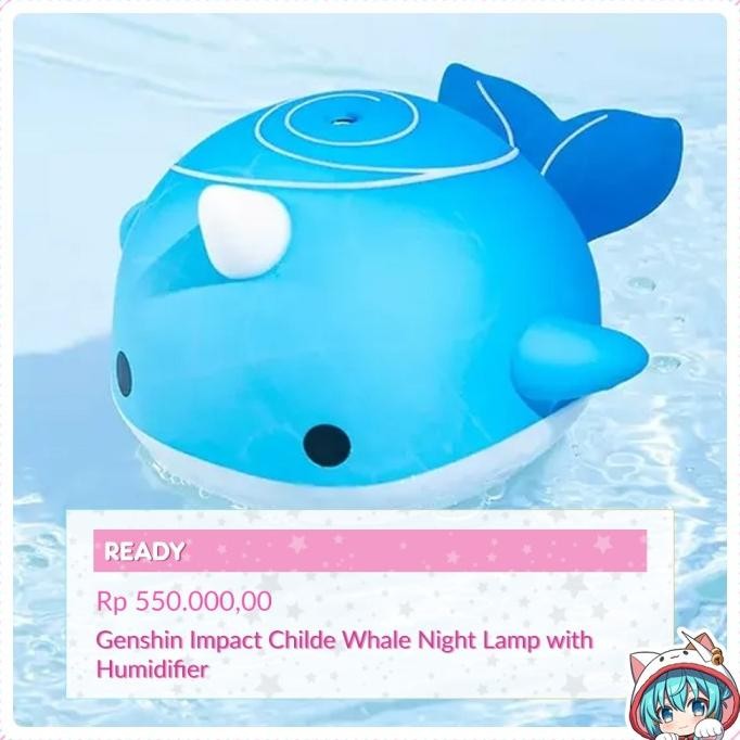 Murah Genshin Impact Childe Whale Night Lamp With Humidifier Non COD