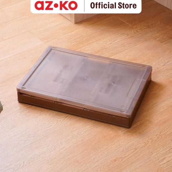 Murah AZKO Stora 51X35X26 cm Kotak Penyimpanan Lipat - Cokelat Choco Wadah Kotak Simpan Serbaguna Fo