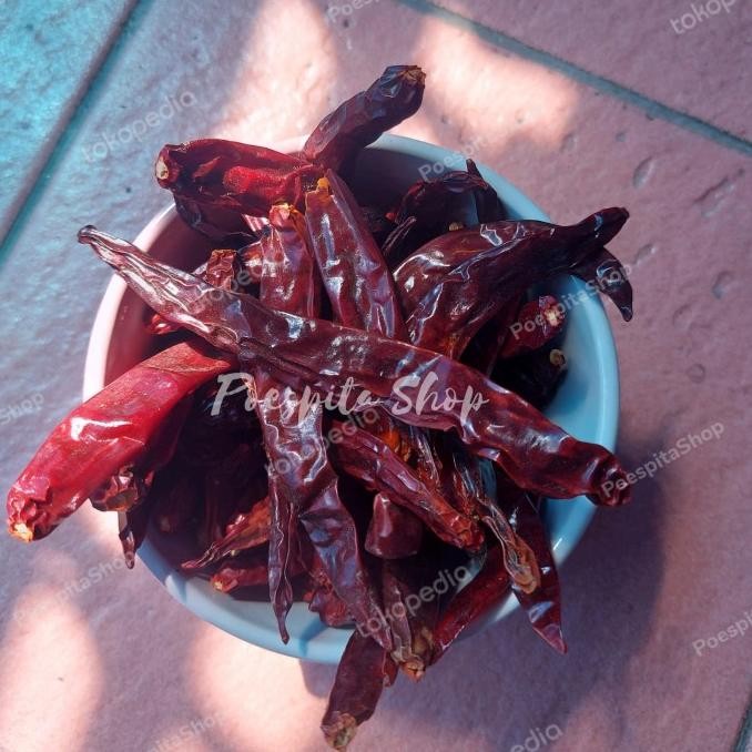 

{{{{}}] [250 gr] cabe merah besar kering/cabe kering/lombok garing