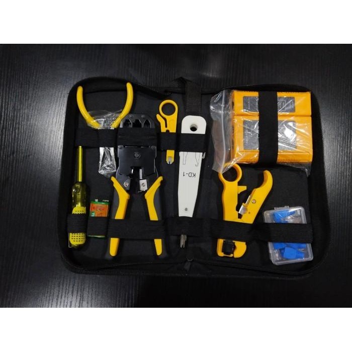 Crimping Tools Set Tang Crimping Rj45 Rj11 Lan Cable Tester Lan Original Dan Terpercaya