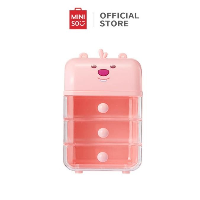 Murah Miniso x  Zanmang Loopy Collection Mini Kotak penyimpanan Desktop Organizer Lemari Penyimpanan