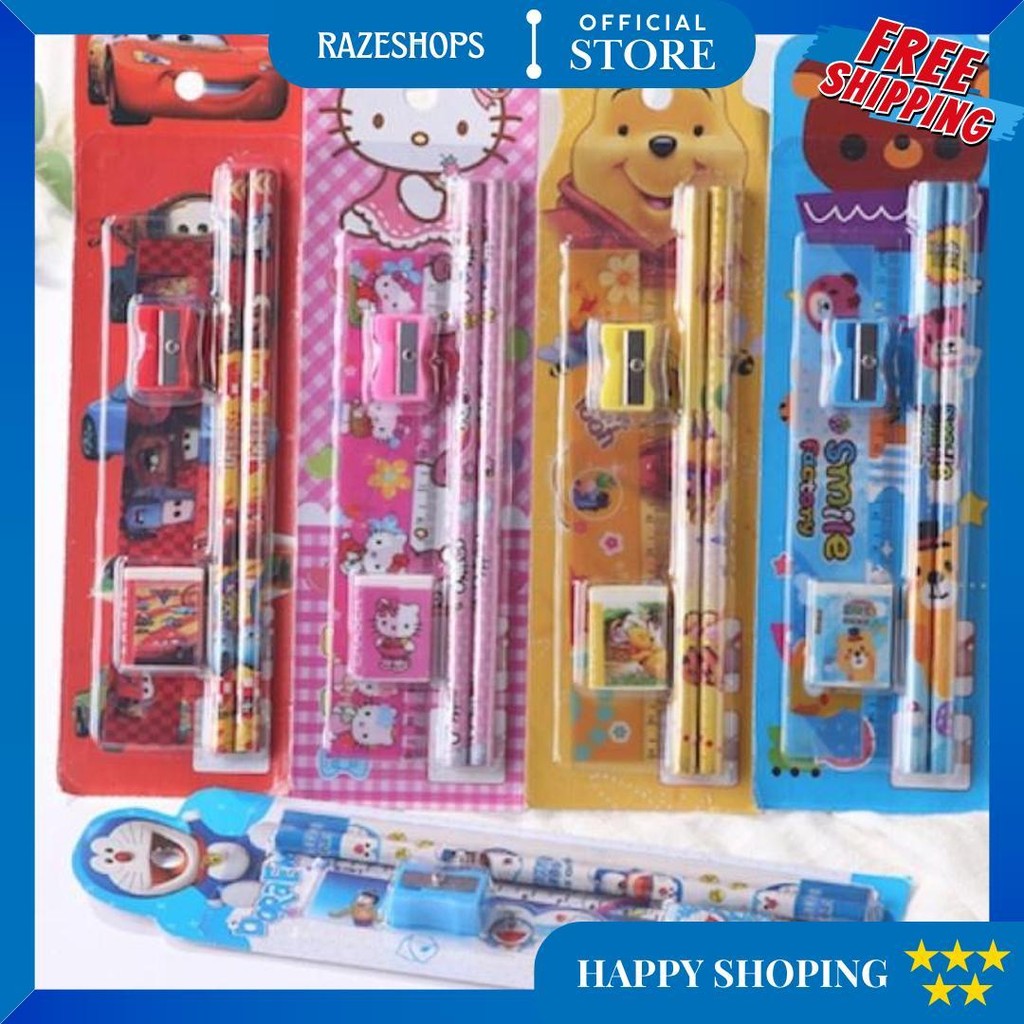 

Alat Tulis Sekolah Karakter Lucu 5In1 Stationery Mini D Sale