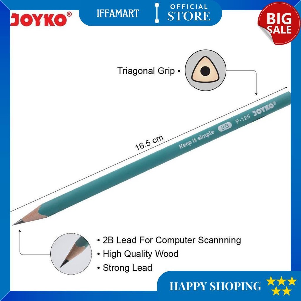 

Pensil 2B Joyko P-125 (12Pcs) D Promo 4.4