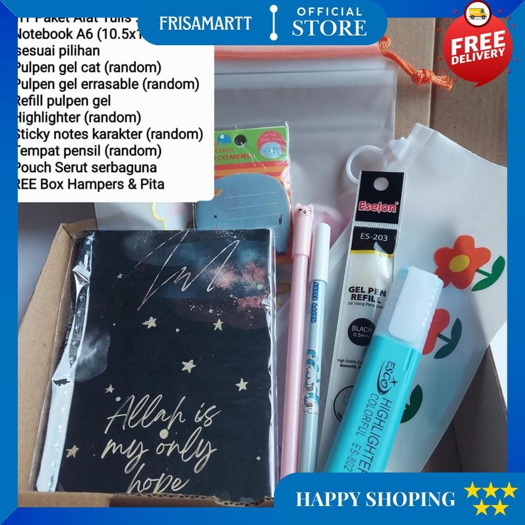 

(8 Pcs/Pack) Paket Alat Tulis 8In1 / Set Alat Tulis / Kado Siswa/Kado Teman /Hampers Kado Wisuda D Best Seller
