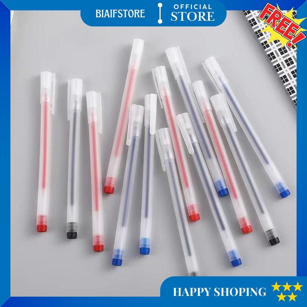 

12 Pcs Pulpen Gel 0.5Mm Hitam - Pulpen Gel Satu Lusin - Bolpen Murah [Thehanscorner] D Termurah