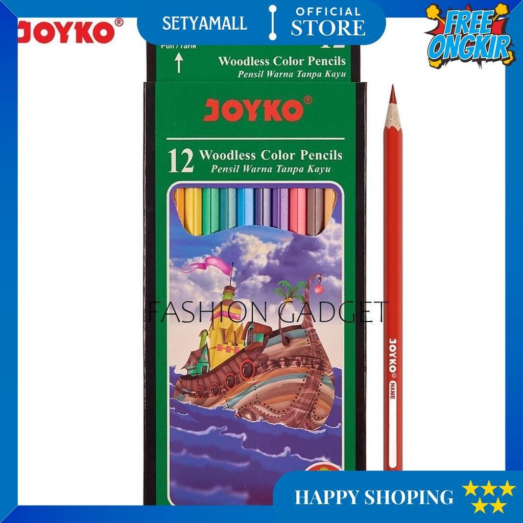 

Pensil Warna Joyko 1 Pack 12 Pcs Pendek Cp 107 / Panjang Cp 103 Colour Pencils Pinsil Warna Color Pencil Pensil Joyko Alat Menggambar Mewarnai Melukis Peralatan Sekolah - Gambar Kemasan Acak - Hijau D Promo 4.4