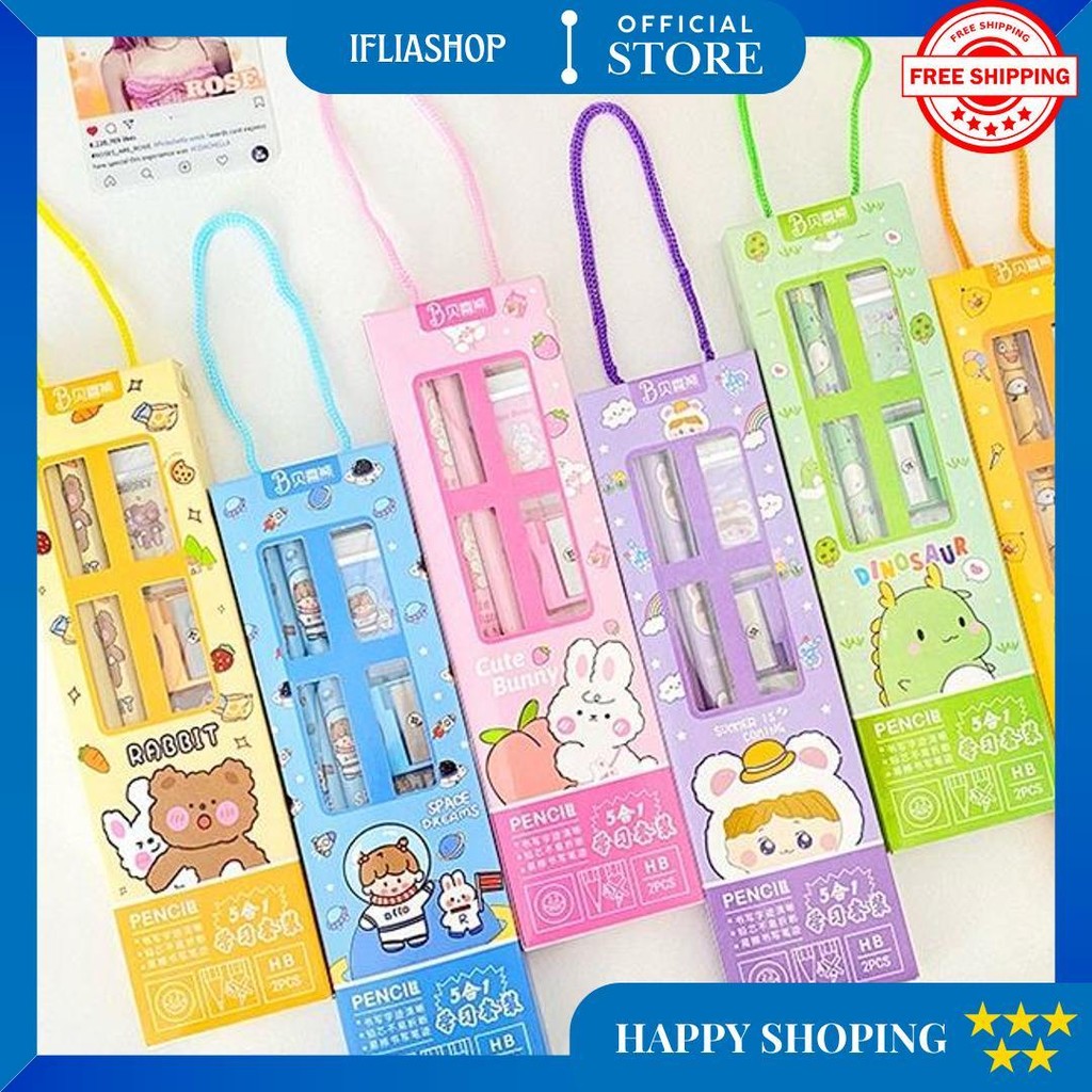 

Gratis Ongkir - S5989 Set Alat Tulis 5 In 1 / Set Alat Tulis Kartun / Set Alat Tulis 5 In 1 Lucu / Set Alat Tulis Anak Motif Kartun D Best Seller