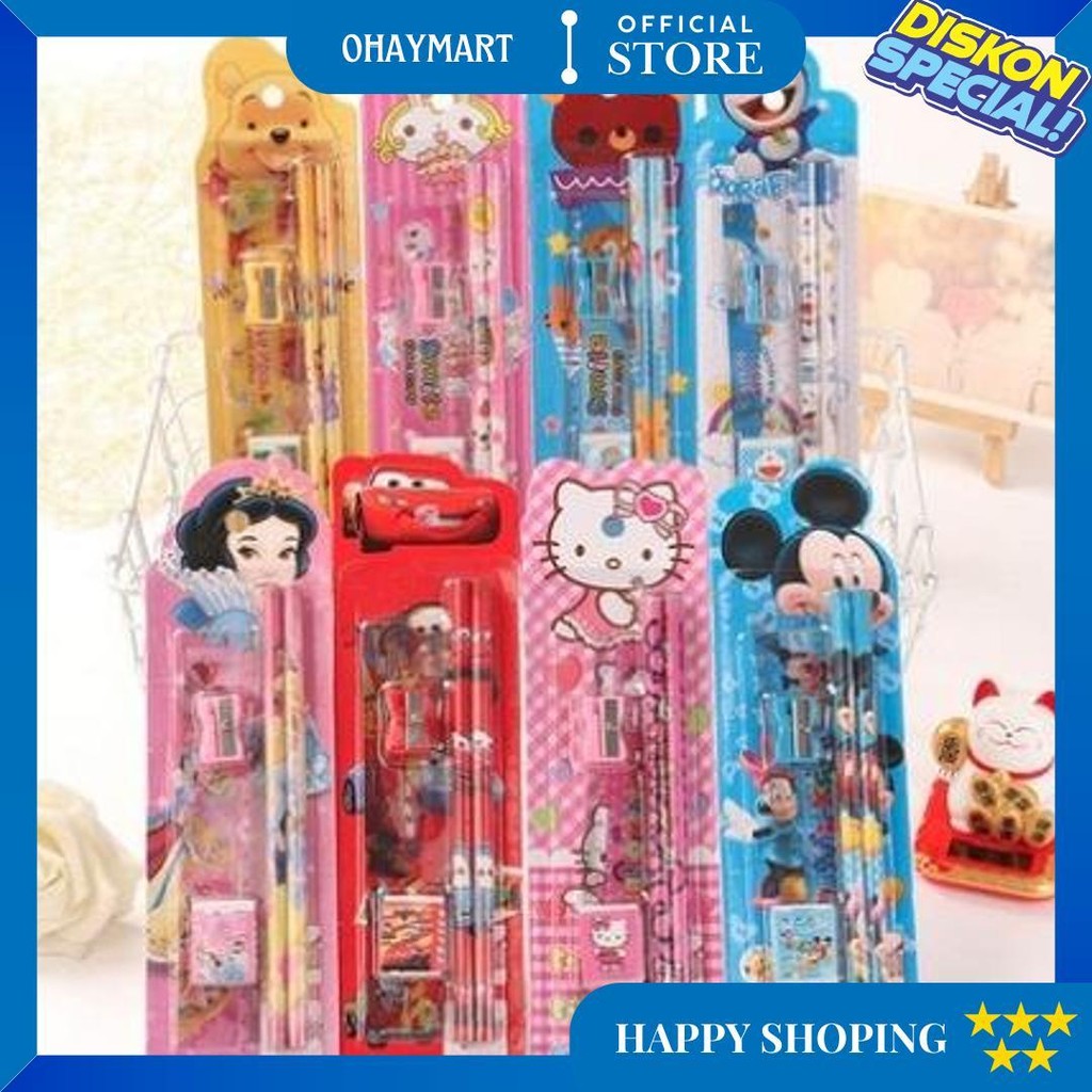 

Tasunik88 Stationary Set 5 In 1 Karakter / Alat Tulis Sekolah / Paket Alat Tulis / Mini Stationary / Set Alat Tulis Pensil S004 D Cod