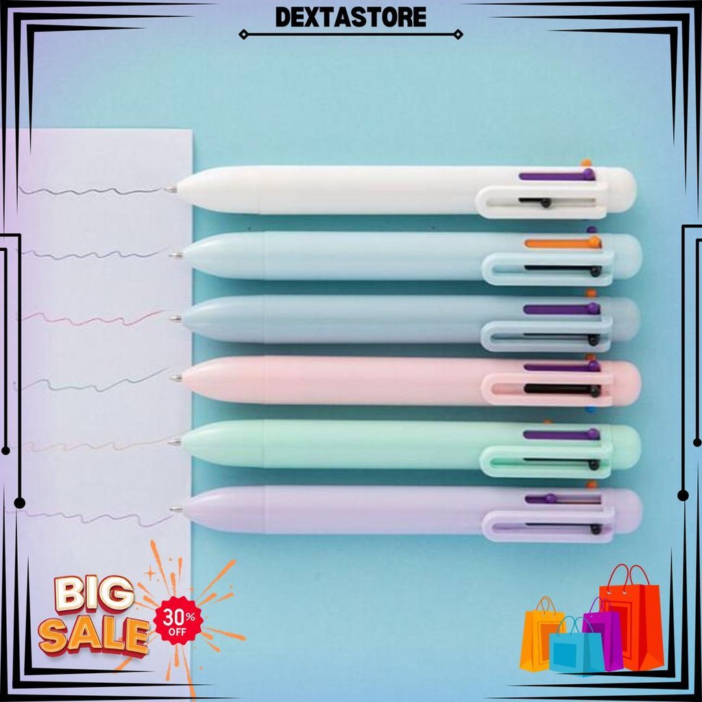 

Pulpen 6 Warna Bolpen 6 In 1 Bolpoint Macaron Series D Promo Puncak
