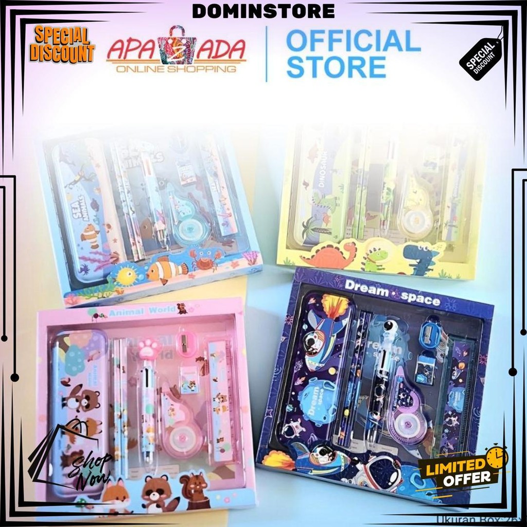 

Apazada - Stationery Set Isi 8 / Study Set Yoyo-8021 / Set Perlengkapan Alat Tulis 8 In 1 D Gratis Ongkir