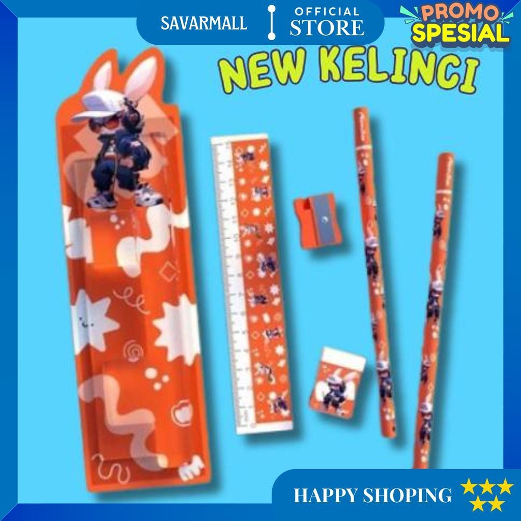 

1 Set Alat Tulis Anak Lucu / 1 Set Alat Tulis Isi 5 (5In1) D Promo 4.4