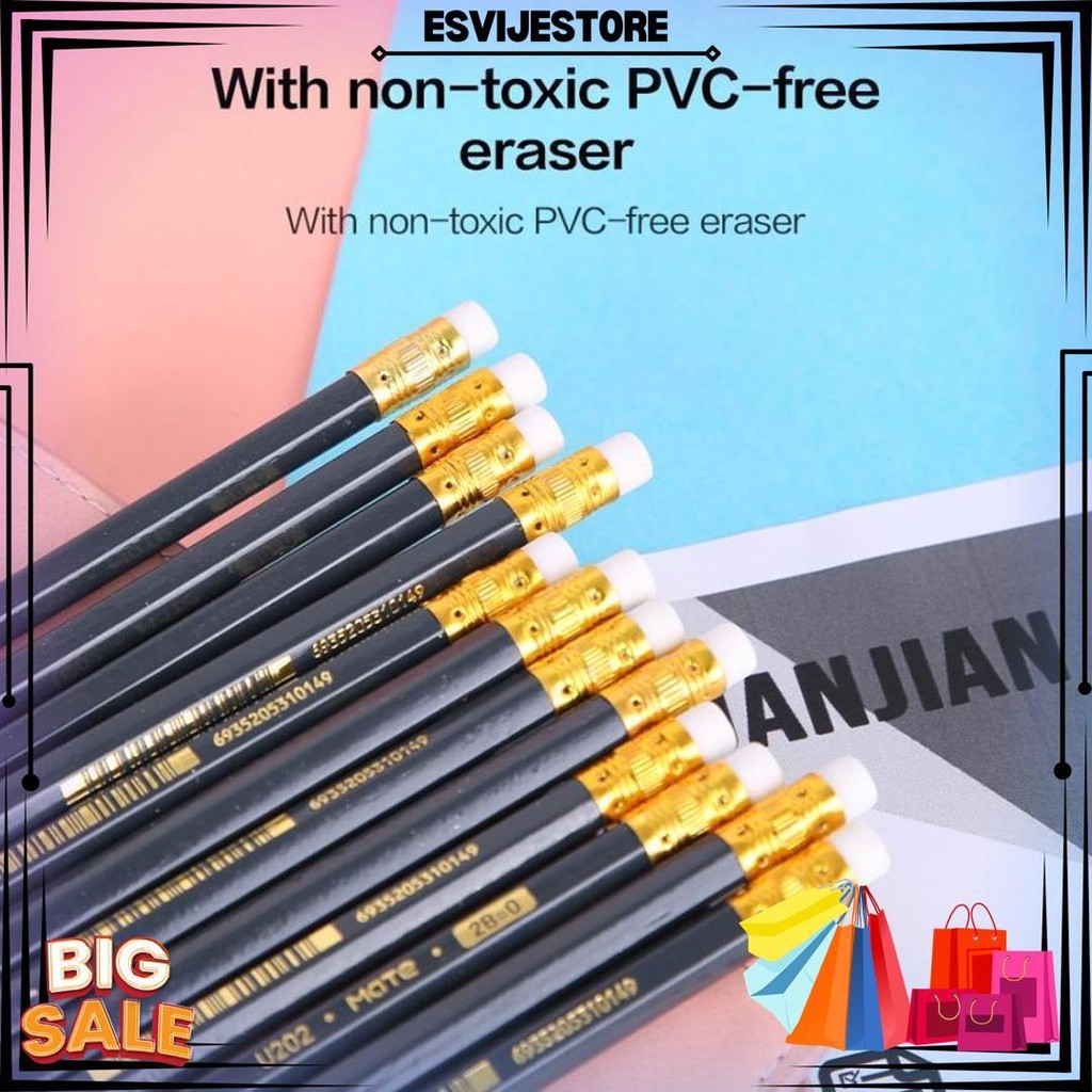 

Deli Graphite Pensil Hitam Pekat Dengan Penghapus Bebas Pvc Tidak Beracun Eu20200 D Terlaris