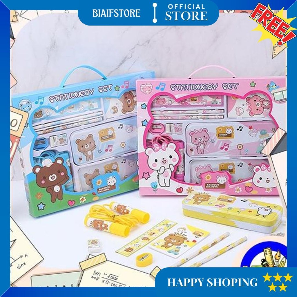

Stationery Set Isi 8 In 1 Cute Teddy Bear S8016 D Gratis Ongkir