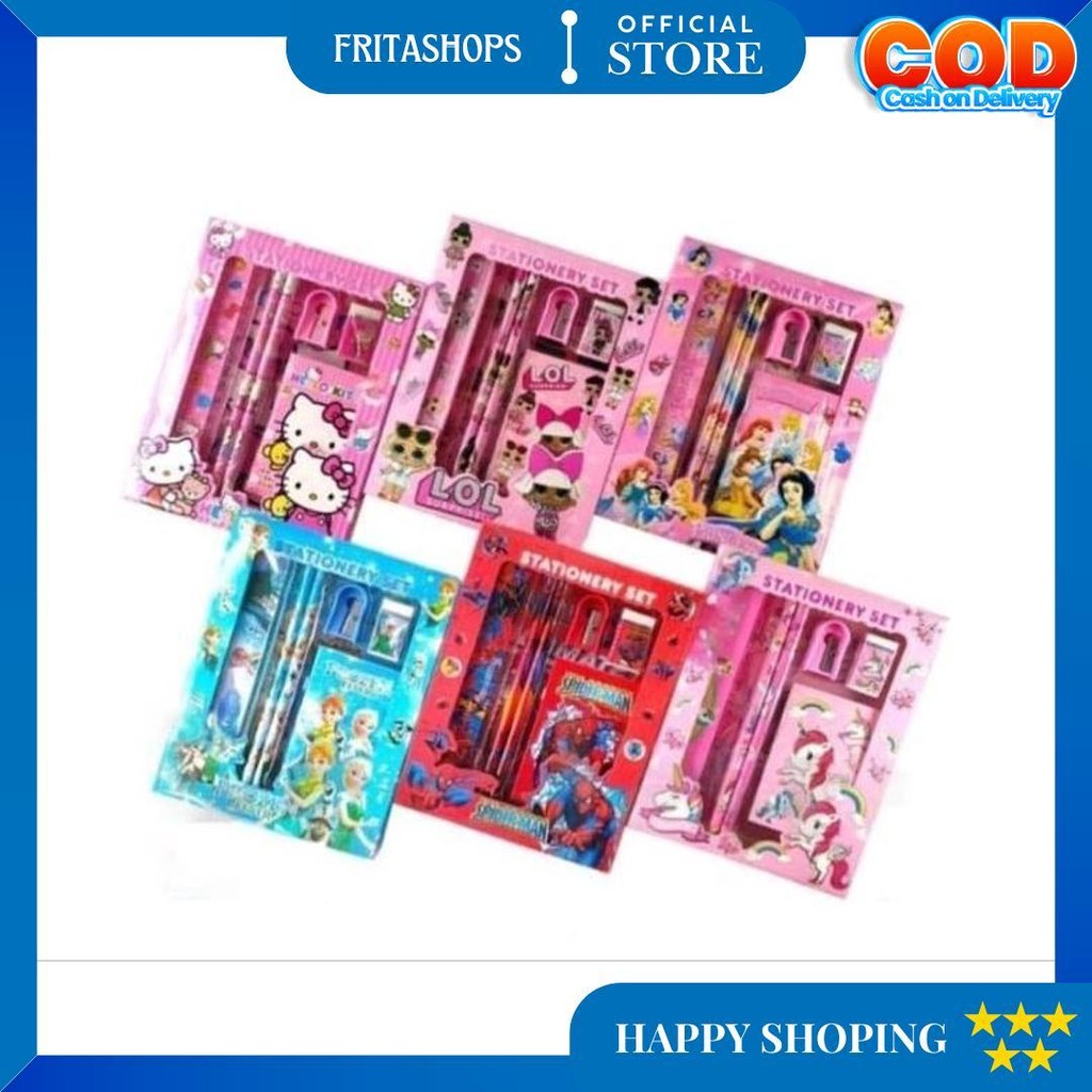 

Pensil Set Box Anak - Stationary Set - Paket Alat Tulis Karakter Tk D Sale