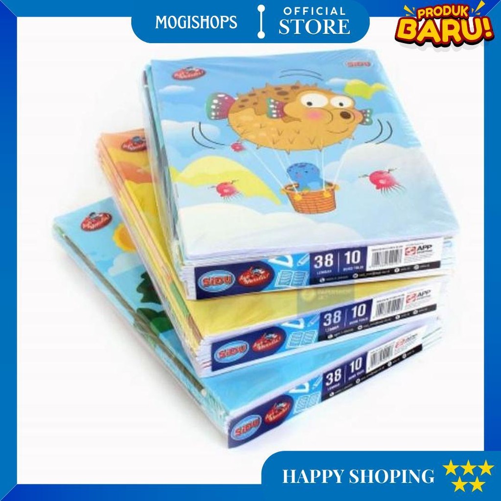 

Buku Tulis Sidu 38 Lembar / Buku Tulis Sekolah ( 1 Pack Isi 10Pcs ) D Terlaris