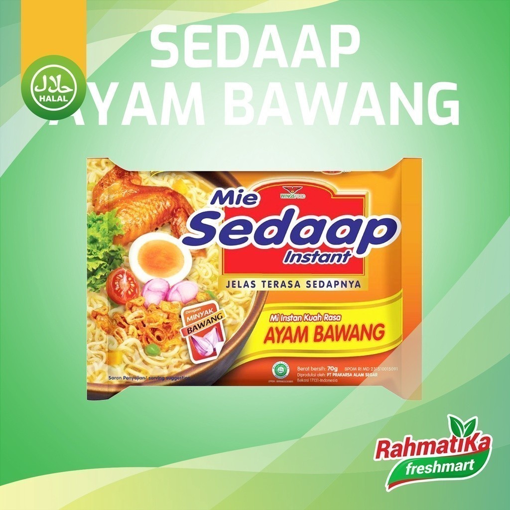 

Sedaap Mie Instan Rasa Ayam Bawang 1 pcs