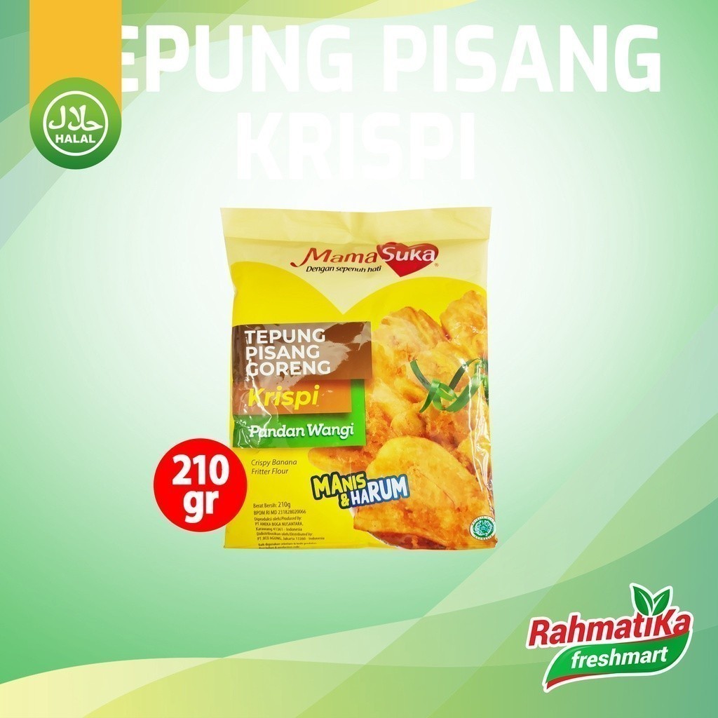 

MamaSuka Tepung Pisang Goreng Krispi Pandan Wangi 210 gram