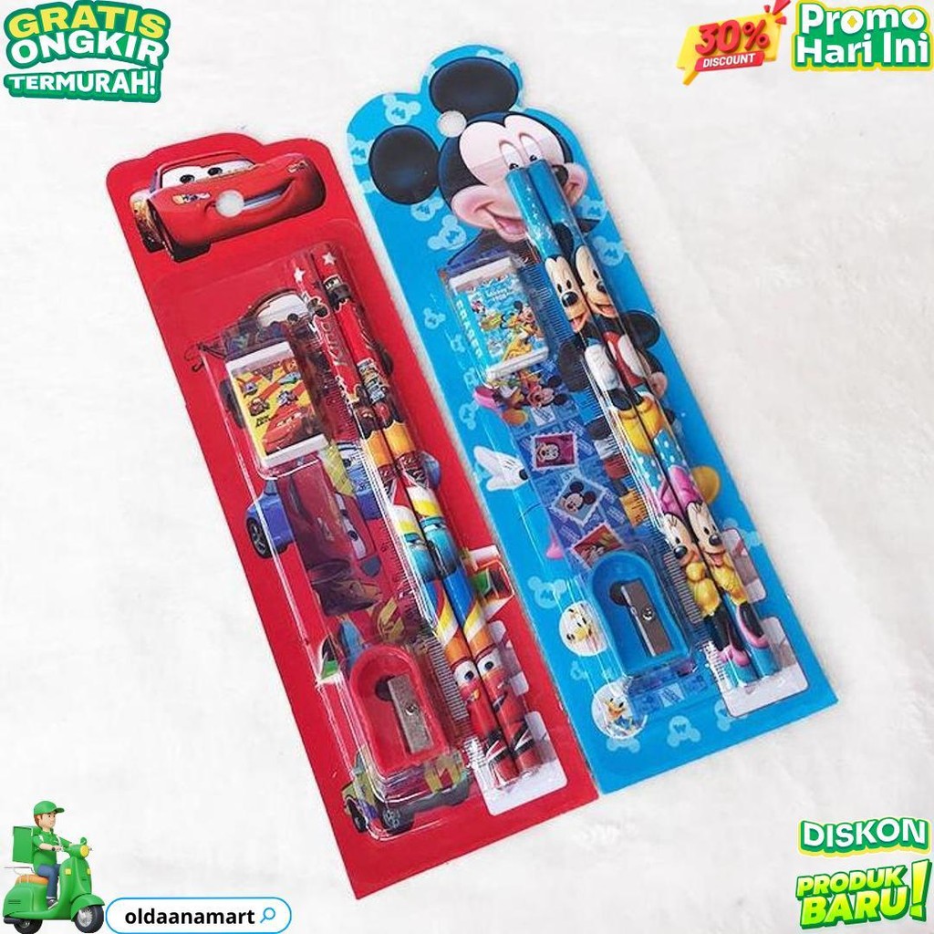 

Dp Stationery Set 5 In 1 Motif Alat Tulis Paket Anak Sekolah Penghapus Penggaris Pensil Serutan Karakter Lucu D Cod