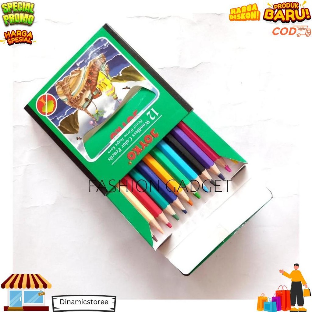 

Pensil Warna Joyko 1 Pack 12 Pcs Pendek Cp 107 / Panjang Cp 103 Colour Pencils Pinsil Warna Color Pencil Pensil Joyko Alat Menggambar Mewarnai Melukis Peralatan Sekolah - Gambar Kemasan Acak - Hijau D Promo 4.4
