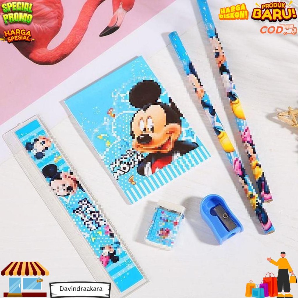 

Sms Alat Tulis Set 6In1 Stationery Set Lucu Karakter 6 In 1 Set Perlengkapan Pensil Penggaris Buku Penghapus Sekolah Anak-Anak Tk Box Tali Sourvenir Ulang Tahun Murah Import D Promo 4.4