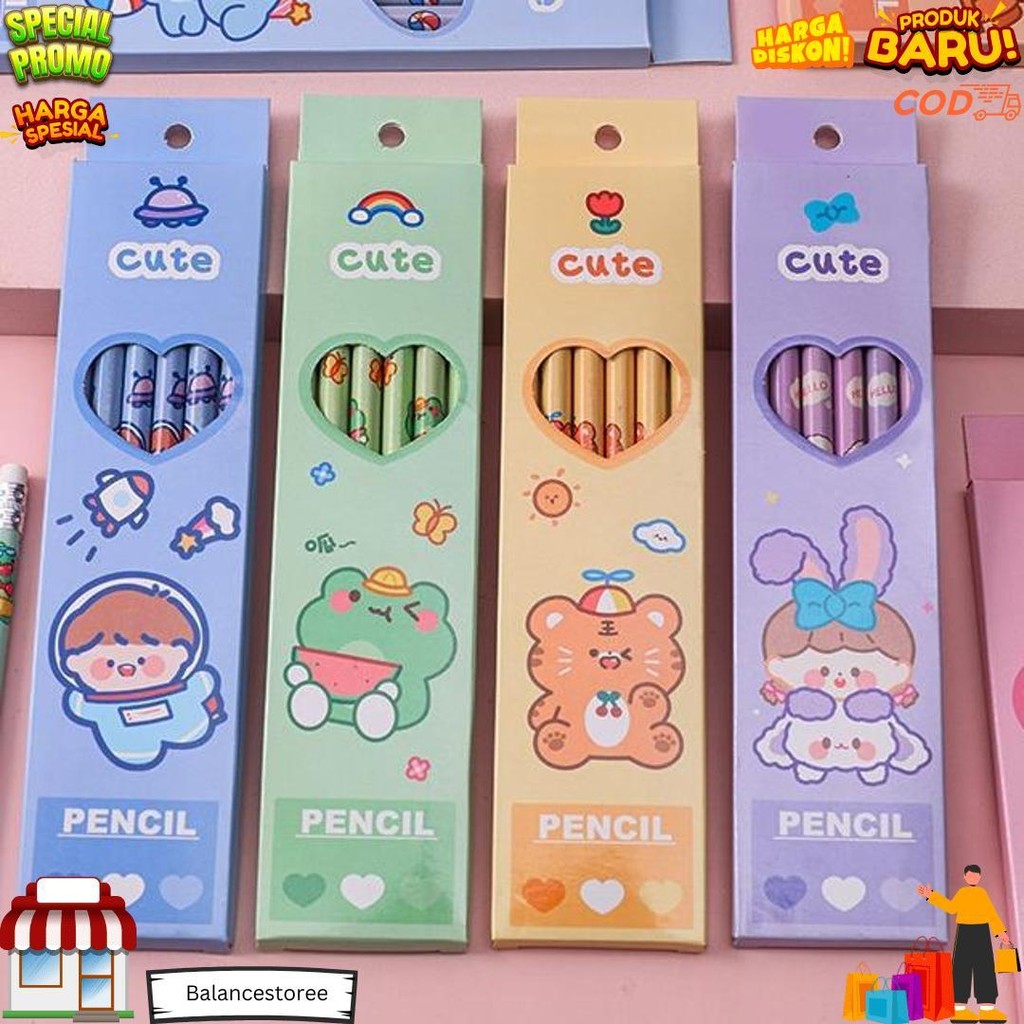 

6Pcs Pensil Motif Kartun Lucu/Pensil Murah Meriah D Termurah