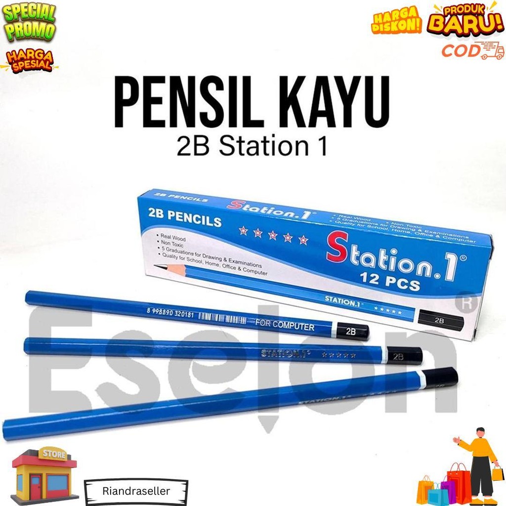 

12Pcs Pensil Kayu 2B Karakter / 1Pack Pensil Kayu 2B / Pensil Kayu Karakter D Termurah