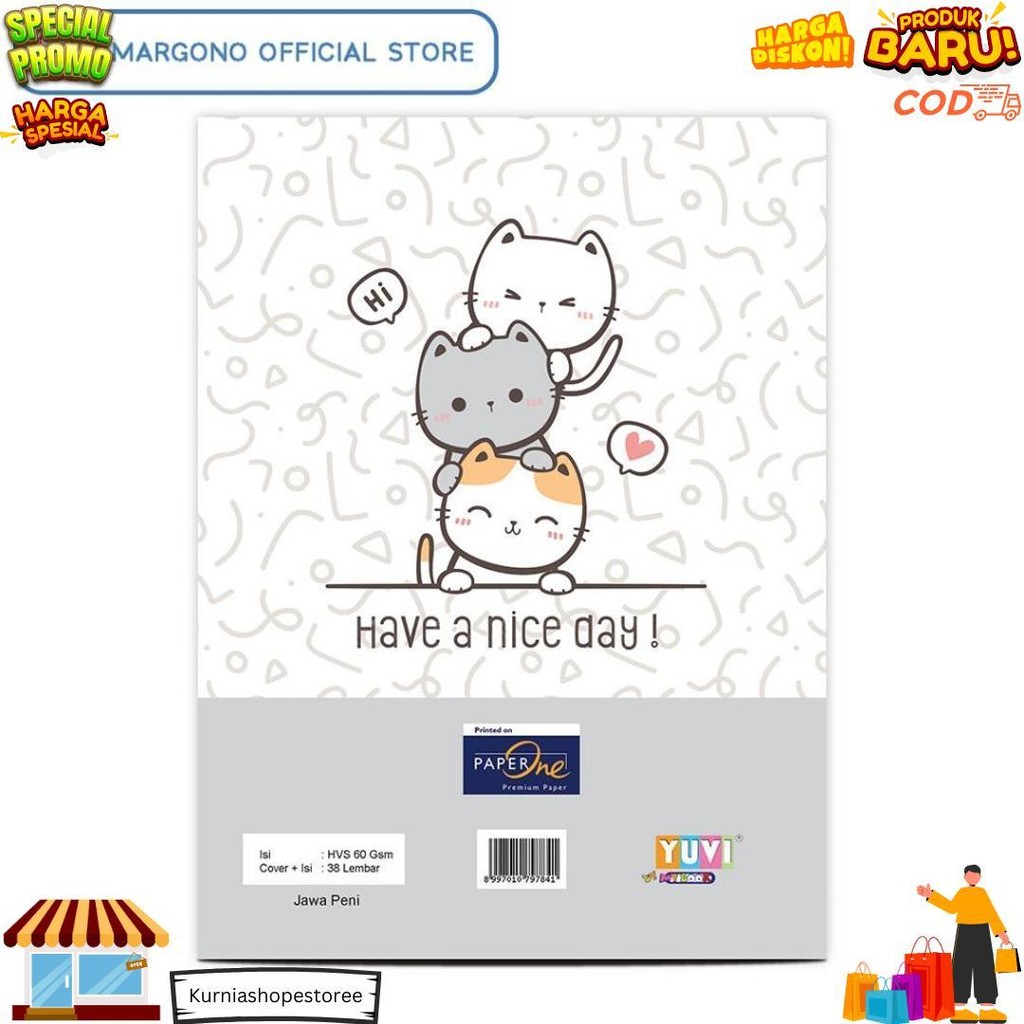 

My Book Yuvi Buku Tulis Cute 38 Lembar - 10 Buku D Promo Puncak