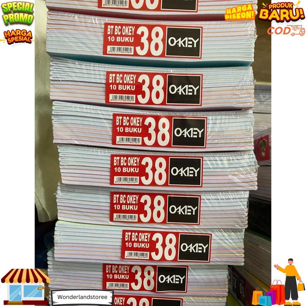

Buku Tulis Okey 38 - Cover Polos (10Buku/Pack) D Promo Puncak