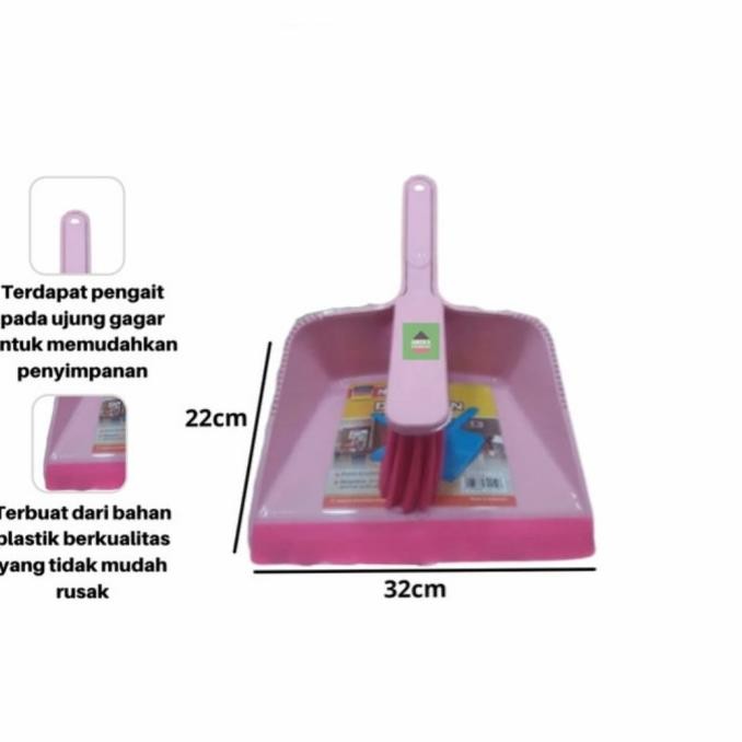 ready stock Pengki + Sapu Sikat Set Mini 302S Nagata, Dust Pan Mobil, Sikat Dapur